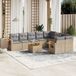 Maison Exclusive - Ensemble de jardin, composé de 10 pièces avec coussins, couleur : beige, matériau : polyrotin