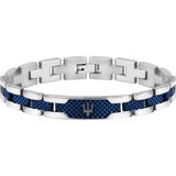 Maserati heren armband roestvrij staal blauw
