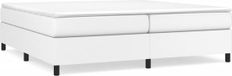 vidaXL Bedframe met latten, wit, 200 x 200 cm, kunstleer