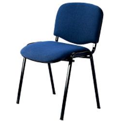 Nowy Styl Stapelbare stoel PLUS Stof Blauw 4 Stuks