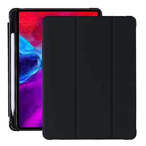 Diaryan Amazon merk hoes compatibel met iPad Pro 11 inch 2022/2021/2020/2018, met iPad Air 5e/4e generatie 2022/2020 10,9 inch ondersteuning pennenlading, TPU achterkant (zwart)