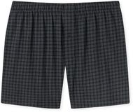 SCHIESSER Cotton Casuals boxer (1-pack) - heren boxershorts jersey zwart geruit