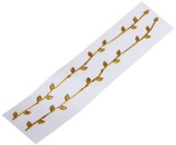 Rayher 3109806 Set van 2 gouden waxvellen Lengte 21 cm Breedte ca. 1,4 cm Set van 2 decoratieve wassen voor kaarsdecoratie, communiewas, trouwkaarsen