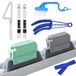 Brosse de feuillure de fenêtre, brosse de joint, set de brosses de nettoyage - 7 pièces - Réutilisable - Pour coins, salle de bain, cuisine et carrelage