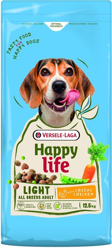 Happy Life Versele-Laga Happy Life Droogvoer Voor Honden Lichtgewicht Kip 12,5 kg