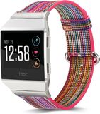 By Qubix Qubix - Compatible Fitbit Ionic TPU Bandje - Roze / Oranje