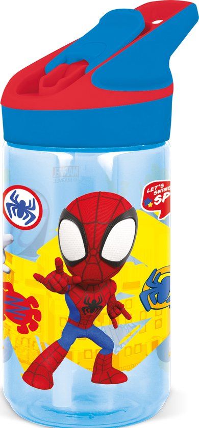 4KidsOnly Spidey Tritan Premium Drinkfles - 480 ml – Blauw/Rood