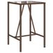 VidaXL Table de bar de jardin 70x70x110 cm poly rotin marron