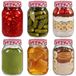 Omgoods - Lot de 6 Bocaux en Verre avec Couvercle, 500ml pour Conservation Alimentaire