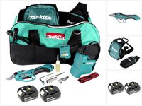 Makita DUP 361 T accu-snoeischaar takkenschaar 36 V (2x 18 V) + 2x accu 5,0 Ah + tas - zonder oplader