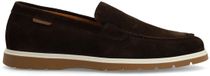 Manfield - Heren - Bruine suède loafers - Maat 44