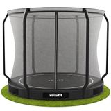 VirtuFit Inground Trampoline - Met Veiligheidsnet - Rond - Ø251 cm - Ingraaftrampoline - Voor Kinderen - Zwart