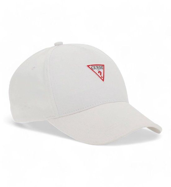 GUESS Cotton Cap with Adjustable Strap and Iconic Logo - White Hats