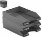 Merkloos Plasticforte Brievenbakjes - 4 stuks - A4 - Zwart