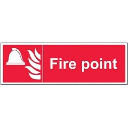 V Safety VSafety Fire Point Teken - 450mm x 150mm - Zelfklevende Vinyl