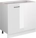 Vicco R-Line Hoekkast – 86 cm sans plan de travail Blanc Laqué brillant