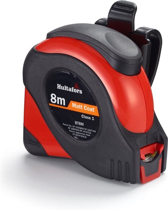 Hultafors BT 8M Rolbandmaat - Staal - 8m x 25 mm - met markering beide zijden