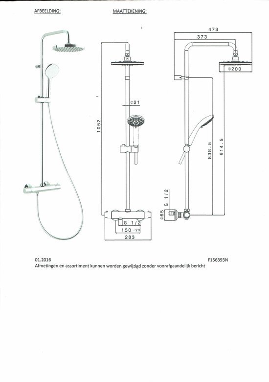 Nemo Spring Ormea douchesysteem thermostatisch chroom met keramische schijven energy saving met douchegarnituur antikalk 38 safety stop 11lmin ACS Belgaqua BC11RP2151CR