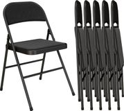HOMCOM Opklapstoel Polyester 45x46x78cm Zwart
