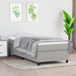 Maison Exclusive Cadre de lit avec sommier tapissier, gris clair, 90 x 200 cm, textile