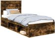 vidaXL Bedframe Gerookt eiken 75 x 190 cm