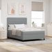 Prolenta Maison Exclusive - Lit boxspring avec matelas et éclairage LED, gris clair, 140 x 200 cm, tissu