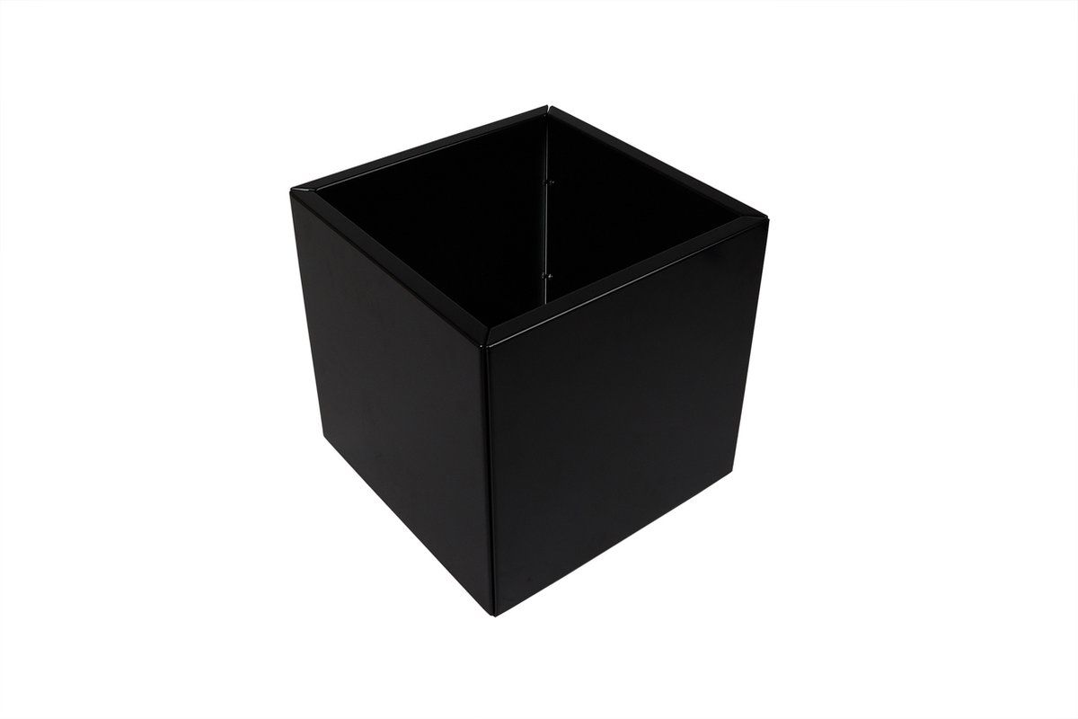 Wovar Plantenbak Zwart Verzinkt Staal 40 x 40 x 40 cm | Bloembak