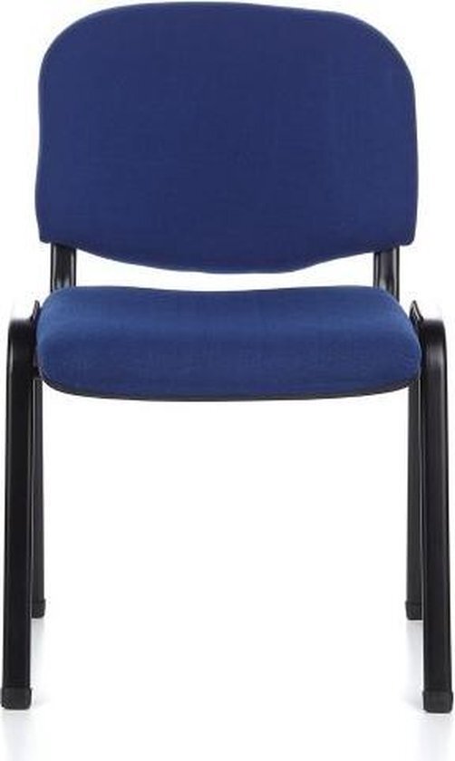 HJH OFFICE Vergaderstoel - Polyester - Blauw - 4 Stuks Per Pakket - Ergonomisch