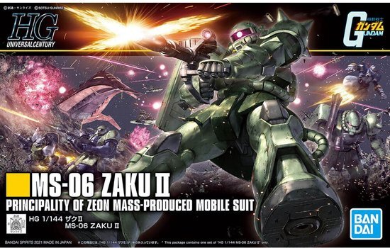 Bandai Gundam High Grade 1:144 Model Kit - MS-06 Zaku II