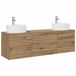 vidaXL Badkamerkastenset 3 stuks Artisanaal eiken 161.5 x 44.5 x 82 cm