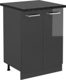 Vicco R-Line Keukenonderkast – 60 cm, WB Antraciet Antraciet Hoogglans