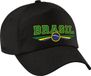 Bellatio Decorations Brazilie / Brasil landen supporters petje - zwart - volwassenen - Baseballcap