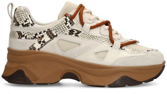 Sacha - Dames - Witte sneakers met snake details - Maat 41
