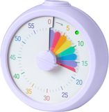 Merkloos / Sans marque Relaxdays Visuele Timer - Regenboog - Paars