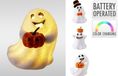 Nampook Spook met LED 12x11x20 cm 3ass 1 stuk
