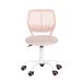 FurnitureR Eetkamerdraaistoel, 1 x keukenstoel, gestoffeerde stoel, draaistoel, comfortabele stoel met wielen, rugleuning, armloze stoel voor eetkamer, woonkamer, Morandi Pink