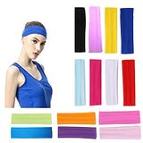 Dameshaarband, yoga-haarband, 14 stuks, badminton, fietsen en andere sporten, comfortabel, ademend, zweetabsorberend
