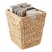 Relaxdays Prullenbak Waterhyacint Vierkant HxBxD: 30x25x25 cm voor Kantoor en Woonkamer, Natuur