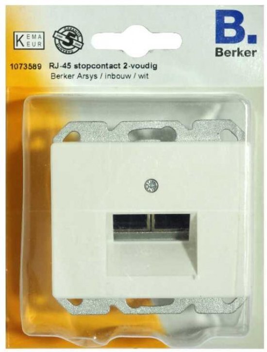 Berker Arsys 2-voudig RJ-45-stopcontact, inbouw WIT