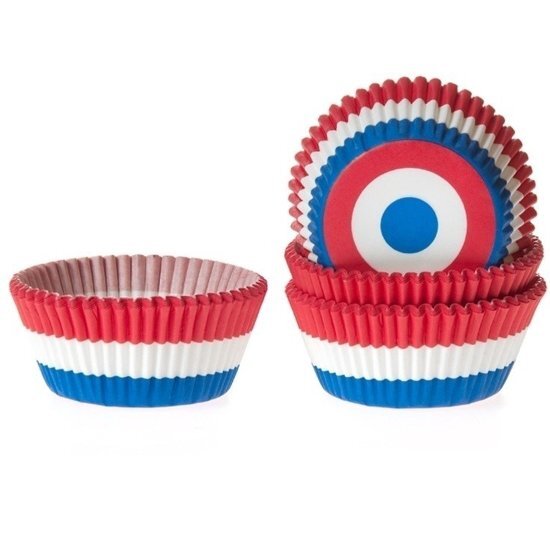 House of Marie Cupcake Cups Vlag NL 50x33mm. 50 st