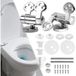 Charnières de lunette de toilette - Pièces de rechange universelles - Métal - Montage facile - Facile à nettoyer