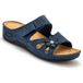 Pédiconfort Sabots femme chiné à fermeture velcro