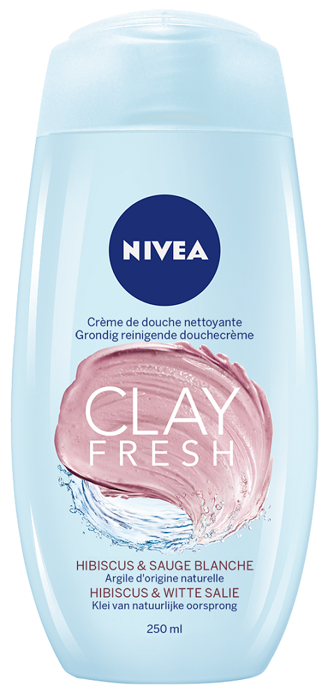 Nivea Clay Fresh Douchecrème Hibiscus & Witte Salie