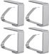 Hi Haushalt International Tafelkleed klemmen - 12x stuks - RVS metaal - zilver