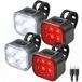 Inlustro 4x Lampes de vélo - Feu arrière et feu avant LED - Ensemble rouge et blanc - Étanche IPX4 - Rechargeable par USB