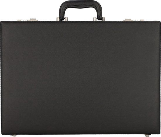 Alassio Attachékoffer - PONTE - Zwart - Kunstleer - 15 inch - JU-92300