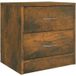 Table de chevet chêne fumé 40x30x40 cm bois d'ingénierie