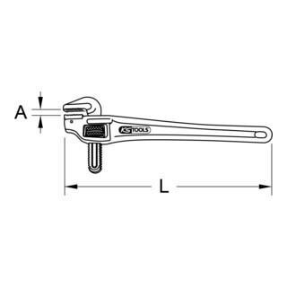 KS Tools KS Tools zeskant pijpsleutel, 240 mm Aantal:1