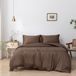 Boomba Dekbedovertrek Bamboe Coffee Brown 260x240 cm