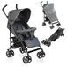 Lionelo ELIA Lichtgewicht kinderwagen voor peuters van 6 maanden tot 3 jaar, compacte en opvouwbare reiskinderwagen met XXL zonnescherm, 5-punts veiligheidsharnas, schokabsorberende wielen en grote